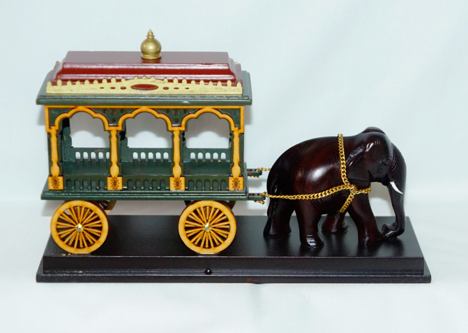 Channapatna Wooden - Ambari Decorative Can be Used for Gifting,Home Decor(L=16CM,W=26CM,B=9CM)