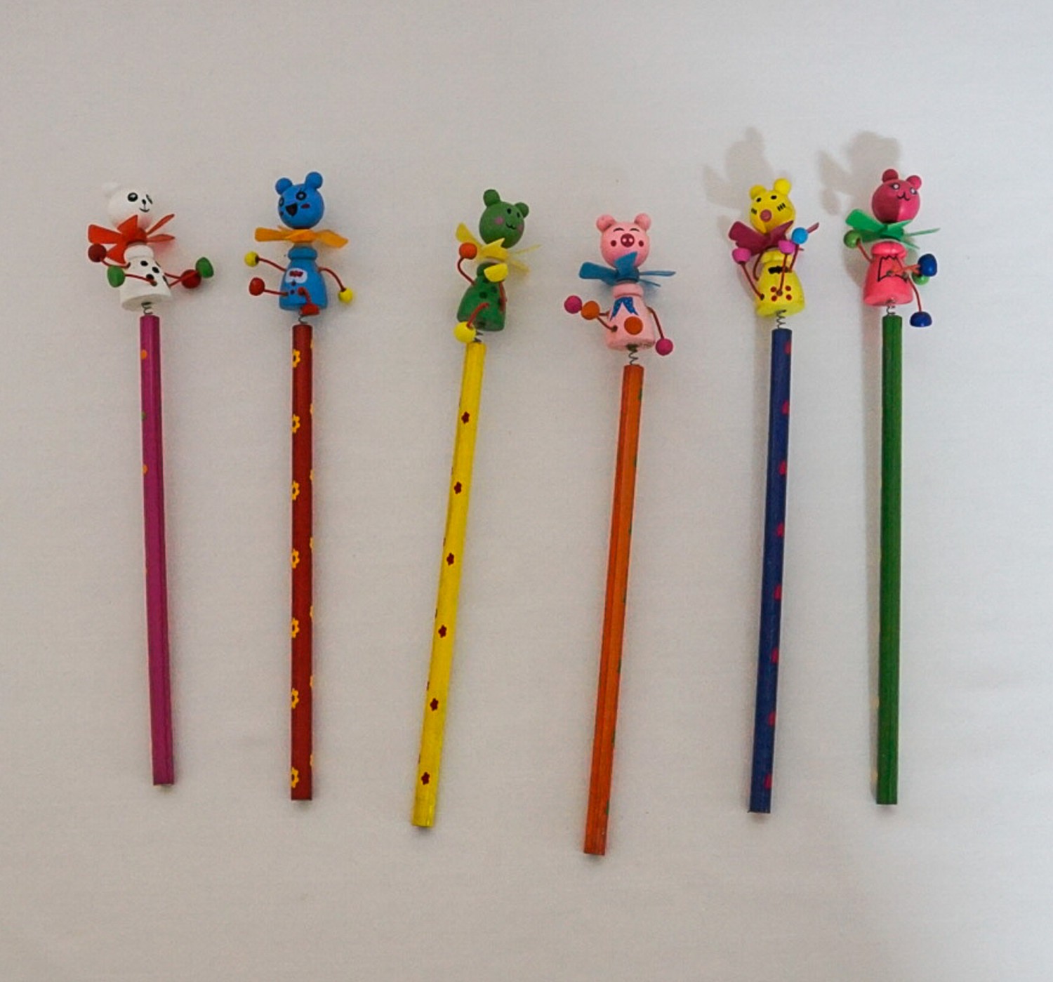Wooden Colourful Pencils set of 4(L= 23cm)